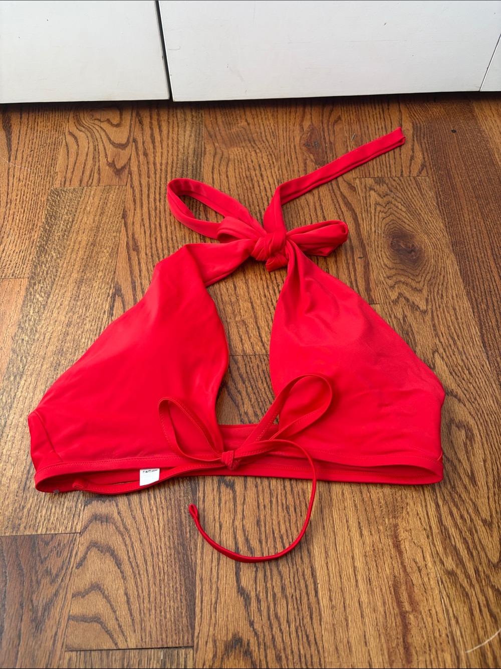 aerie Red Halter Bikini Top Size XL